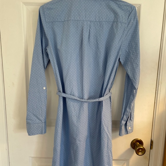 Blue polka dot shirt dress - Picture 2 of 2